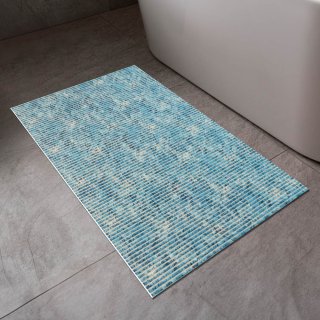 Koupelnová pěnová rohož / předložka PRO-078 Modrá batika - metráž šířka 65 cm - detail 1 - Biante.cz