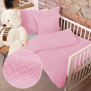 Dětské mušelínové povlečení do postýlky Nature MSN-040 Růžové - Biante.cz Dětské mušelínové povlečení do postýlky Nature MSN-040 Růžové - Biante.cz