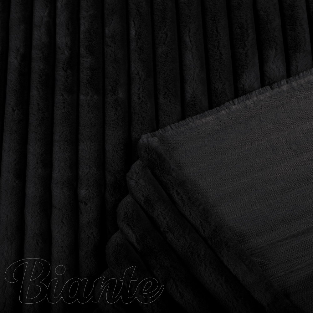 Plyš/umelá kožušina PL-010 Čierna - šírka 150 cm - detail 4 - Biante.sk