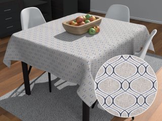 Dekoračný štvorcový obrus Leona LN-124 Geometrický vzor na režnom - Biante.sk Dekoračný štvorcový obrus Leona LN-124 Geometrický vzor na režnom - Biante.sk