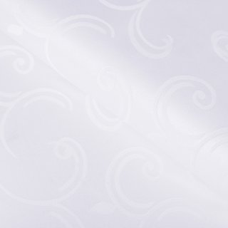 Teflonová látka na ubrusy TF-100 Bílé ornamenty s lístky - šířka 155 cm - Biante.cz
