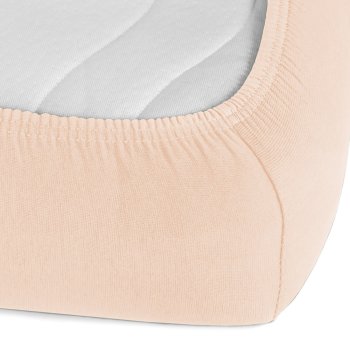 Jersey napínací prostěradlo na vysokou matraci JR-021 Pudrové - detail 1 - Biante.cz Jersey napínací prostěradlo na vysokou matraci JR-021 Pudrové - detail 1 - Biante.cz