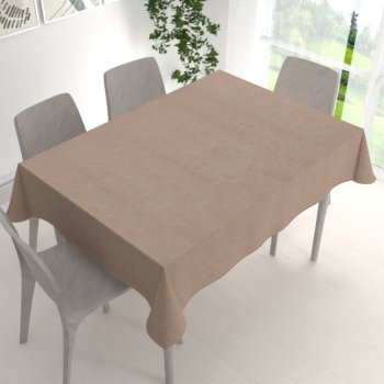 Obdélníkový ubrus/imitace broušené kůže Alcantara ALC-006 Béžový - detail 1 - Biante.cz