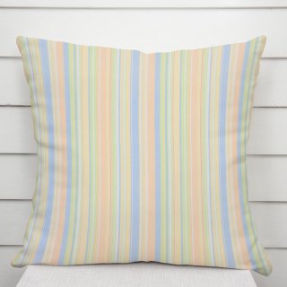 Bavlněný povlak na polštář Sandra SA-734 Pastelově barevné proužky - Biante.cz