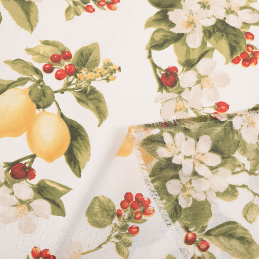 Bavlněná látka/plátno Sandra SA-777 Citrony a šípky na bílém - šířka 160 cm - detail 4 - Biante.cz