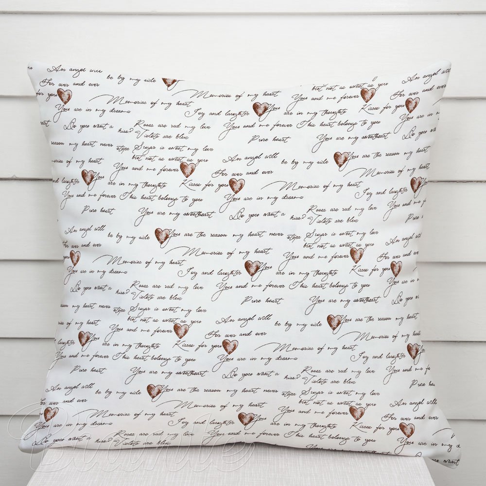 Bavlněný povlak na polštář Sandra SA-028 Vyznání lásky - Biante.cz