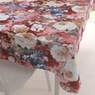 Dekorační obdélníkový ubrus PM-054 Malované květy na růžovém - Biante.cz