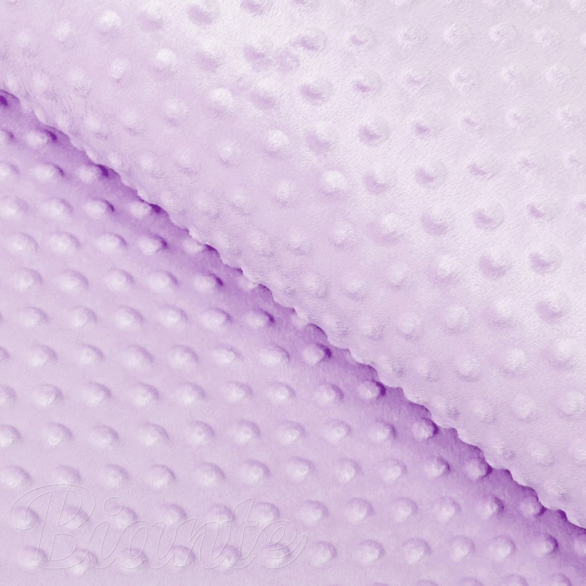 Dětská látka Minky 3D puntíky MKP-002 Fialová lila - šířka 150 cm - Biante.cz