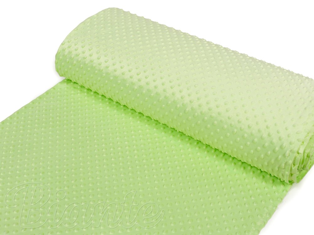 Dětská látka Minky 3D puntíky MKP-005 Pastelová světle zelená - šířka 150 cm - detail 2 - Biante.cz Dětská látka Minky 3D puntíky MKP-005 Pastelová světle zelená - šířka 150 cm - detail 2 - Biante.cz