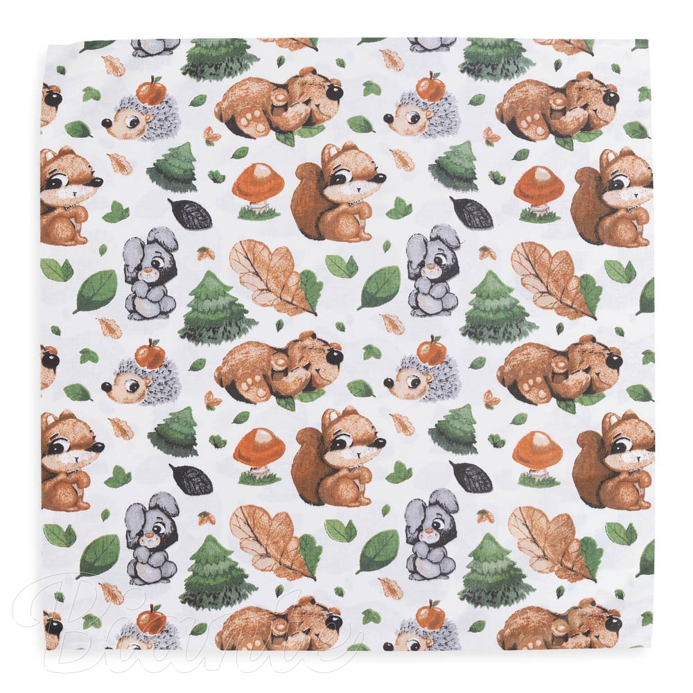 Dětský bavlněný šátek Sandra SA-282 Veverky a lesní kamarádi - detail 2 - Biante.cz