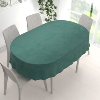 Velký sametový oválný ubrus Velvet Premium SVP-044 Lesní zelená - detail 1 - Biante.cz Velký sametový oválný ubrus Velvet Premium SVP-044 Lesní zelená - detail 1 - Biante.cz