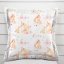 Dětský bavlněný povlak na polštář s lemem Sandra SA-694 Veverky a lišky mezi květinami na bílém - Biante.cz