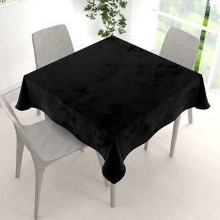 Sametový čtvercový ubrus Velvet Premium SVP-041 Černý - detail 1 - Biante.cz Sametový čtvercový ubrus Velvet Premium SVP-041 Černý - detail 1 - Biante.cz