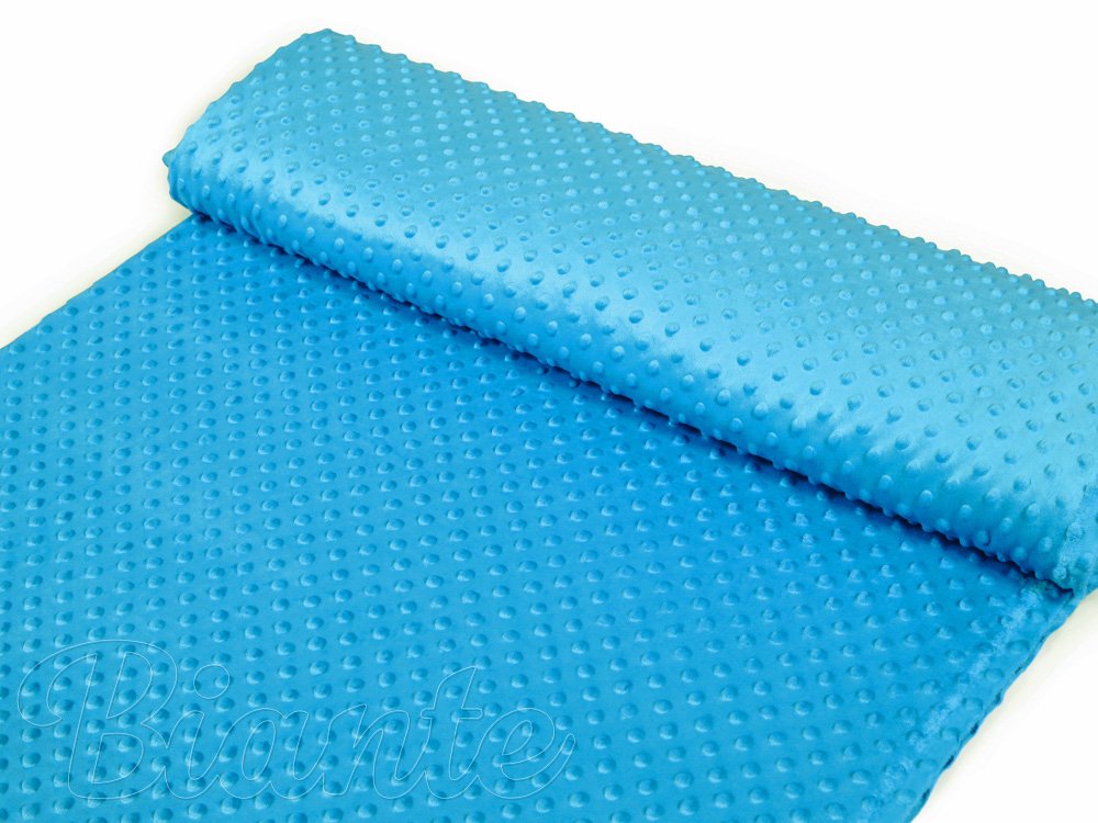 Dětská látka Minky 3D puntíky MKP-034 Modrá - šířka 150 cm - detail 2 - Biante.cz Dětská látka Minky 3D puntíky MKP-034 Modrá - šířka 150 cm - detail 2 - Biante.cz