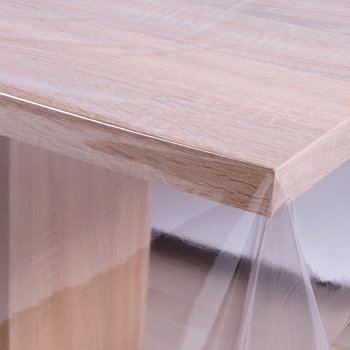 Průhledný PVC ubrus hladký bez vzoru tl. 0,15 mm PV-223 - metráž š. 140 cm