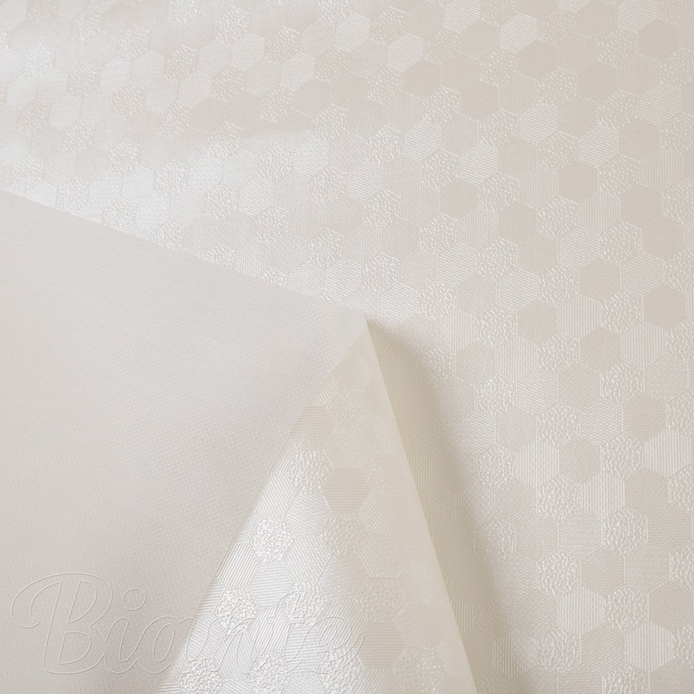 PVC ubrus Drobné krémové hexagony PV-181 - metráž š. 140 cm - detail 4 - Biante.cz