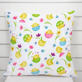 Bavlněný povlak na polštář Sandra SA-074 Žlutá kuřátka - Biante.cz