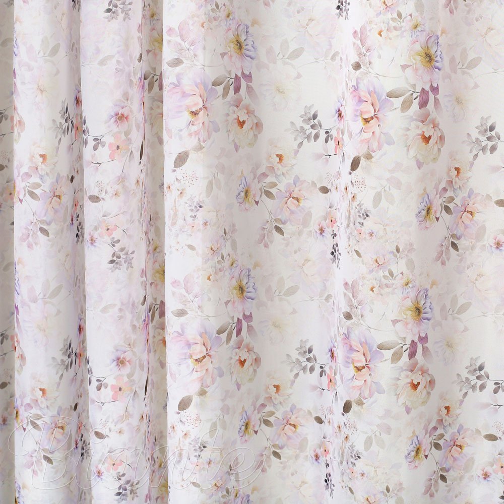 Voál - Plané růže na bílém - ZAC-018 - výška 150 cm - detail 4 - Biante.cz