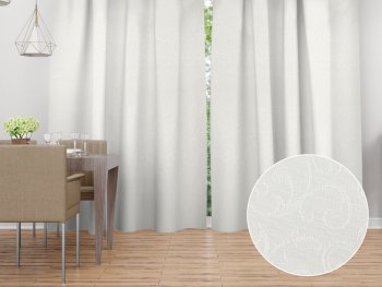 Dekorační závěs na míru TF-010 Ornamenty - smetanový - Biante.cz Dekorační závěs na míru TF-010 Ornamenty - smetanový - Biante.cz