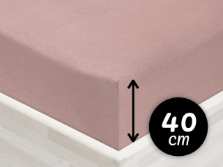Jersey napínacie prestieradlo na extra vysoký matrac JR-024 Hnedoružové - Biante.sk Jersey napínacie prestieradlo na extra vysoký matrac JR-024 Hnedoružové - Biante.sk