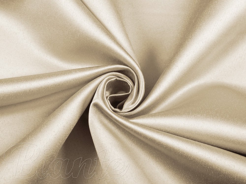 Látka polyesterový satén LUX-L054 Latte - šířka 150 cm - detail 1 - Biante.cz Látka polyesterový satén LUX-L054 Latte - šířka 150 cm - detail 1 - Biante.cz