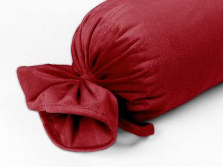 Zamatový vankúš valec bonbon Velvet Prémium SVP-038 Sýto červený - detail 1 - Biante.sk Zamatový vankúš valec bonbon Velvet Prémium SVP-038 Sýto červený - detail 1 - Biante.sk