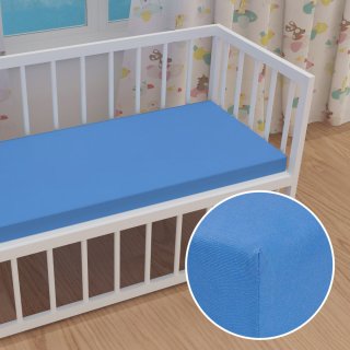 Detské jersey napínacie prestieradlo do postieľky JR-015 Svetlo modré - Biante.sk