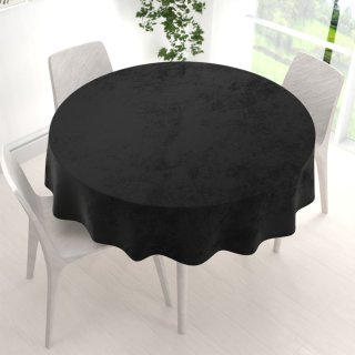 Sametový kulatý ubrus Velvet Premium SVP-023 Černý - detail 1 - Biante.cz Sametový kulatý ubrus Velvet Premium SVP-023 Černý - detail 1 - Biante.cz