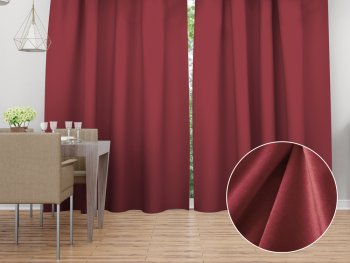 Sametový závěs na míru Velvet Premium SVP-050 Vínově červený - Biante.cz Sametový závěs na míru Velvet Premium SVP-050 Vínově červený - Biante.cz