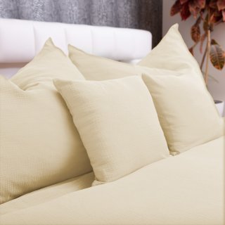 Mušelínové posteľné obliečky Nature MSN-083 Krémové - detail 1 - Biante.sk