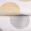 Sametová látka Tamara TMR-023 Žluté a šedé designové kruhy na smetanovém - šířka 150 cm - detail 3 - Biante.cz