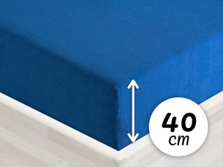 Froté napínacie prestieradlo na extra vysoký matrac FR-016 Modré - Biante.sk Froté napínacie prestieradlo na extra vysoký matrac FR-016 Modré - Biante.sk