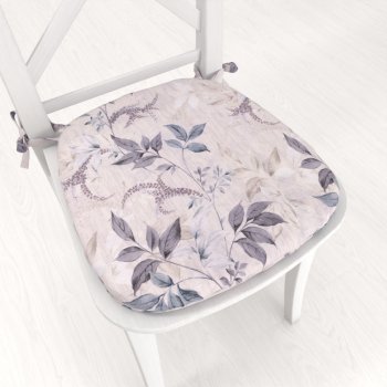 Oblý podsedák PML-053 Pnoucí lístky na béžovém - 39x37x3 cm - Biante.cz Oblý podsedák PML-053 Pnoucí lístky na béžovém - 39x37x3 cm - Biante.cz