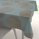 Sametový čtvercový ubrus Tamara TMR-058 Designové kruhy na modrošedém - Biante.cz