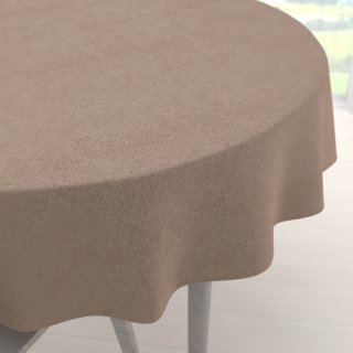 Okrúhly obrus/imitácia brúsenej kože Alcantara ALC-006 Béžový - Biante.sk