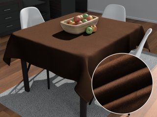 Čtvercový ubrus/imitace broušené kůže Alcantara ALC-013 Hnědý - Biante.cz Čtvercový ubrus/imitace broušené kůže Alcantara ALC-013 Hnědý - Biante.cz