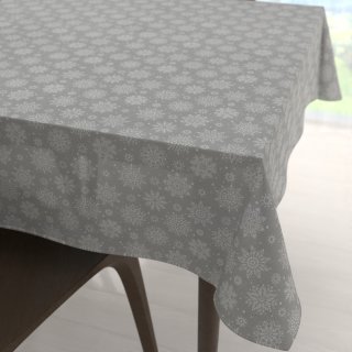 Vánoční dekorační čtvercový ubrus PML-079 Bílé vločky na šedém - Biante.cz Vánoční dekorační čtvercový ubrus PML-079 Bílé vločky na šedém - Biante.cz