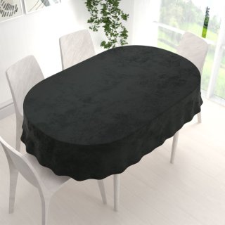 Sametový oválný ubrus Velvet Premium SVP-014 Černozelený - detail 1 - Biante.cz Sametový oválný ubrus Velvet Premium SVP-014 Černozelený - detail 1 - Biante.cz