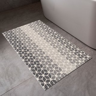 Koupelnová pěnová rohož / předložka PRO-097 Šedé geometrické tvary - metráž šířka 65 cm - detail 1 - Biante.cz