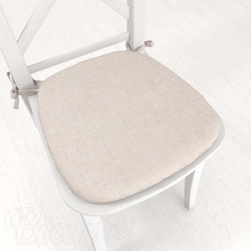 Oblý podsedák BKW-205 Režný žíhaný - 39x37x3 cm - Biante.cz