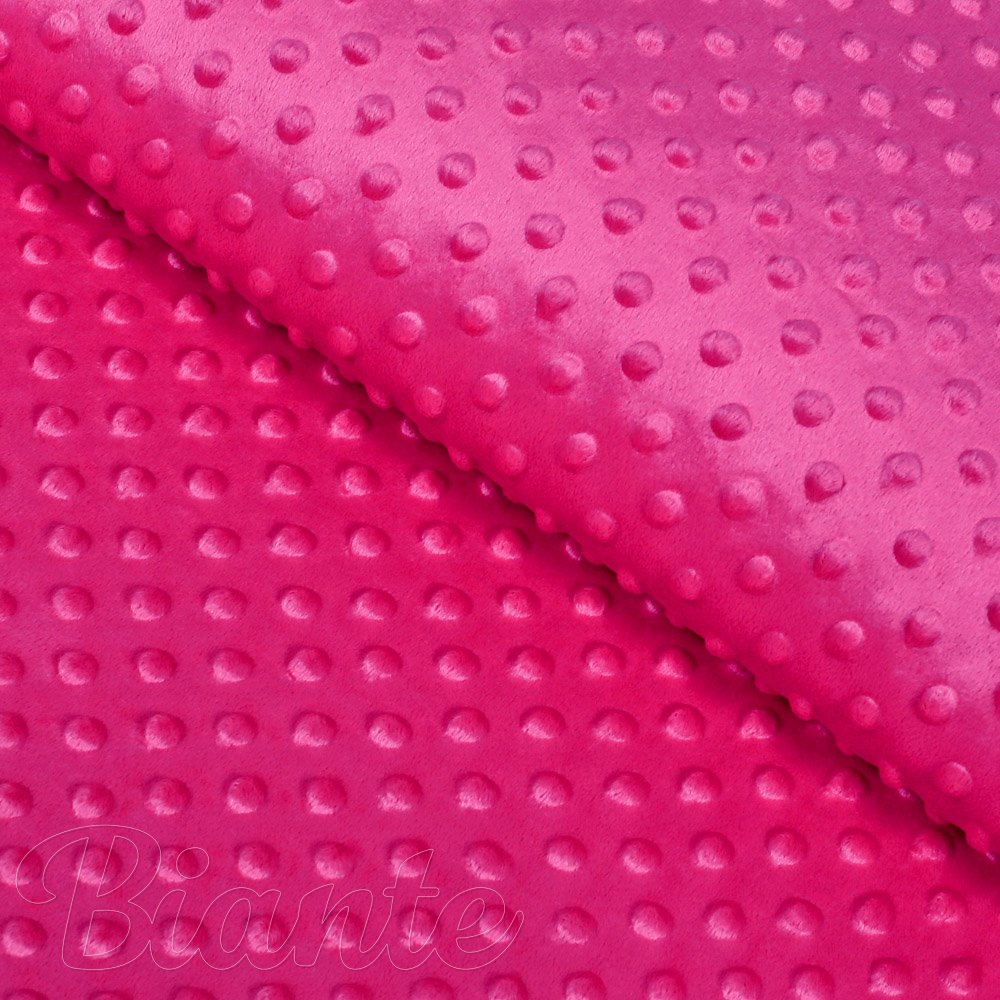 Dětská látka Minky 3D puntíky MKP-018 Purpurová - šířka 150 cm - Biante.cz