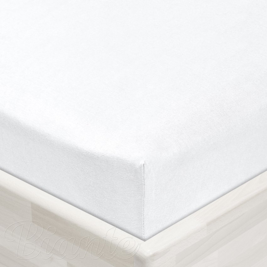 Dětské jersey napínací prostěradlo do postýlky JR-031 Bílé - detail 1 - Biante.cz