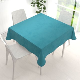 Velký sametový čtvercový ubrus Velvet Premium SVP-035 Tyrkysově modrý - detail 1 - Biante.cz Velký sametový čtvercový ubrus Velvet Premium SVP-035 Tyrkysově modrý - detail 1 - Biante.cz