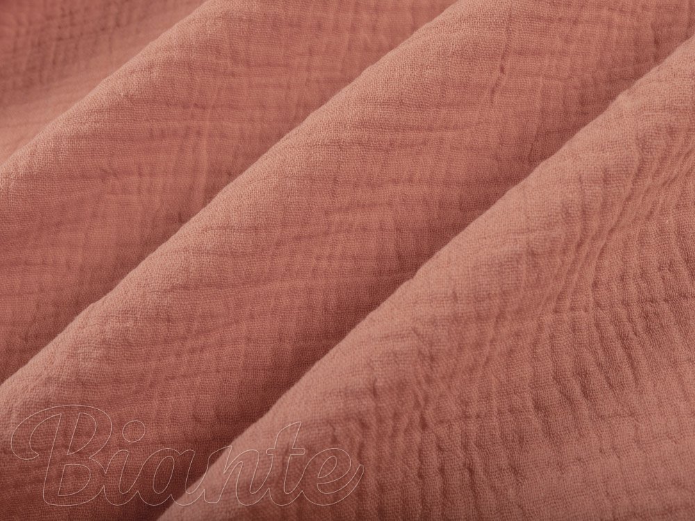 Mušelín dvojitá gázovina MSN-033 Tmavá pastelovo lososová - metráž šírka 140 cm - detail 7 - Biante.sk Mušelín dvojitá gázovina MSN-033 Tmavá pastelovo lososová - metráž šírka 140 cm - detail 7 - Biante.sk