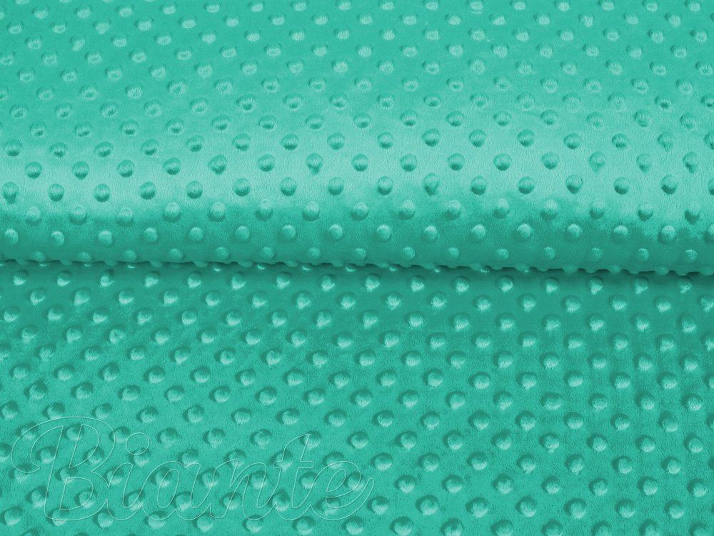 Dětská látka Minky 3D puntíky MKP-047 Tyrkysově zelená - šířka 150 cm - detail 4 - Biante.cz Dětská látka Minky 3D puntíky MKP-047 Tyrkysově zelená - šířka 150 cm - detail 4 - Biante.cz