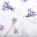 Teflonová látka na ubrusy TF-128 Snítky levandulí na bílém - šířka 155 cm - detail 6 - Biante.cz