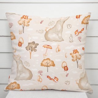 Detská bavlnená obliečka na vankúš Sandra SA-692 Slon a jeho kamaráti na svetlo sivobéžovom - Biante.sk Detská bavlnená obliečka na vankúš Sandra SA-692 Slon a jeho kamaráti na svetlo sivobéžovom - Biante.sk