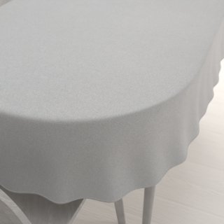 Dekorační oválný ubrus BKR-501 Světle šedý - Biante.cz Dekorační oválný ubrus BKR-501 Světle šedý - Biante.cz