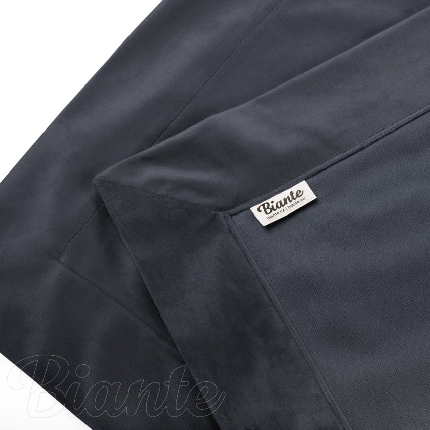 Sametový přehoz na postel Velvet Premium SVP-004 Antracitově šedý - detail 3 - Biante.cz