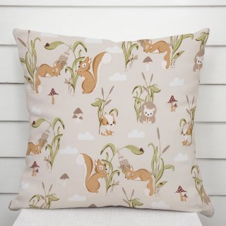 Detská bavlnená obliečka na vankúš Sandra SA-695 Veveričky a ježkovia na svetlo béžovom - Biante.sk Detská bavlnená obliečka na vankúš Sandra SA-695 Veveričky a ježkovia na svetlo béžovom - Biante.sk